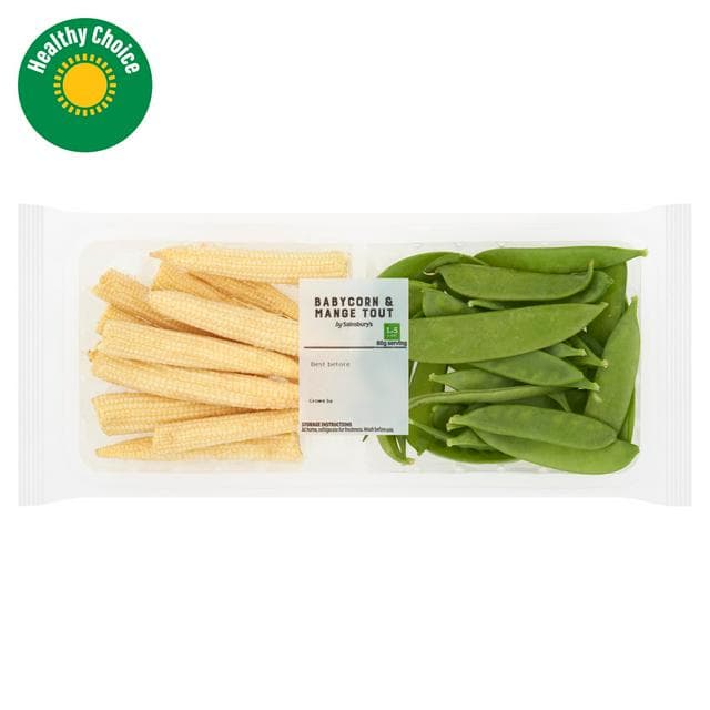 Sainsbury's Baby Corn & Mange Tout 200g - gallery image 1