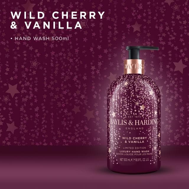 Baylis & Harding 500ml Wild Cherry & Vanilla Seasonal Hand Wash - gallery image 2