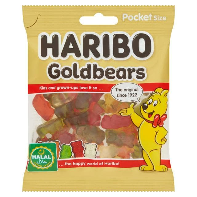 Haribo Halal Goldbears Sweets Bag 100g - gallery image 1