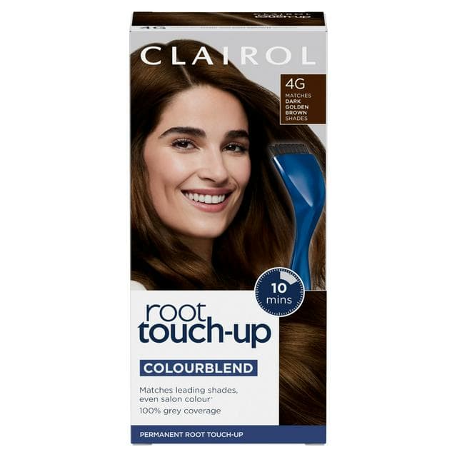 Clairol Root Touch-Up Permanent Hair Dye Dark Golden Brown 4G - gallery image 1