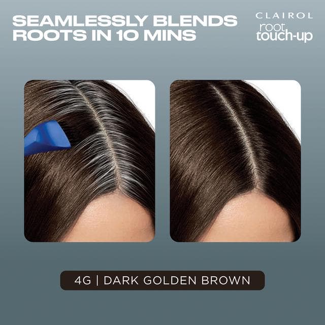 Clairol Root Touch-Up Permanent Hair Dye Dark Golden Brown 4G - gallery image 3