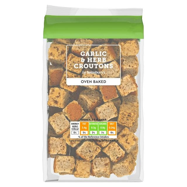 Sainsbury's Garlic & Herb Croutons 100g - gallery image 1
