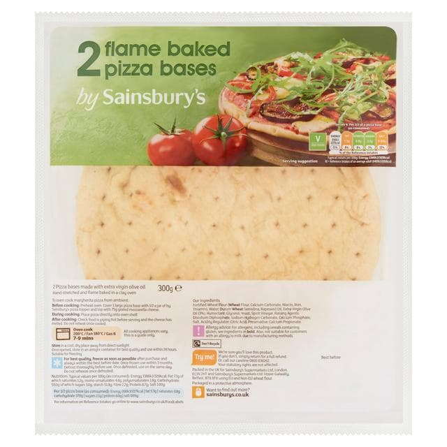 Sainsbury's Pizza Bases x2 300g - gallery image 1
