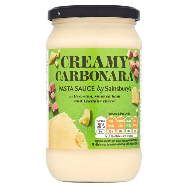 Sainsbury's Pasta Sauce Carbonara 430g - gallery image 1