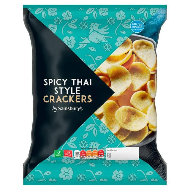 Sainsbury's Spicy Thai Crackers 80g - gallery image 1