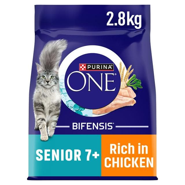 Purina One Senior 7+ Chicken Dry Cat Food 2.8kg - gallery image 1