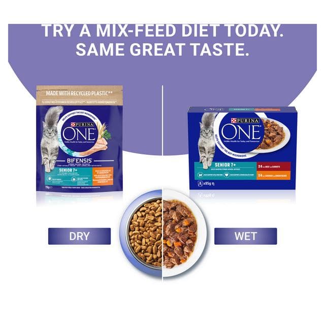 Purina One Senior 7+ Chicken Dry Cat Food 2.8kg - gallery image 2