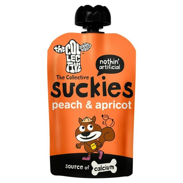 The Collective Suckies Peach + Apricot Kids Yoghurt Pouch 90g - gallery image 1
