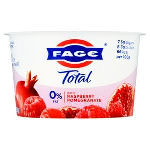 Fage Total 150g 0% Fat Free Greek Recipe Strained Raspberry Pomegranate Yoghurt