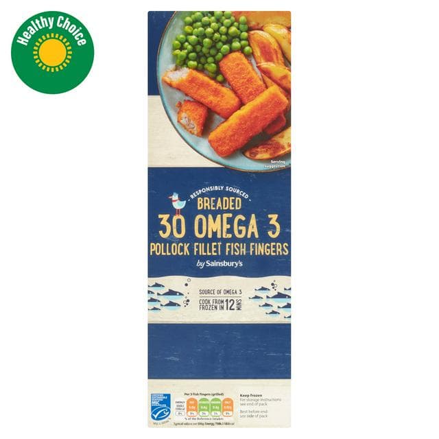 Sainsbury's Omega 3 Fish Fingers x30 900g - gallery image 1