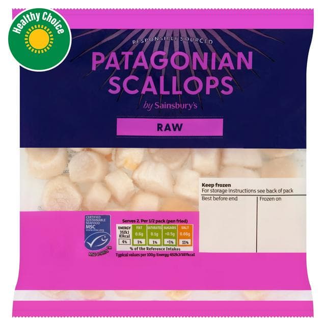 Sainsbury's Raw Patagonian Scallops MSC 200g - gallery image 1
