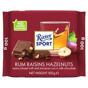 Ritter Sport Rum Raisin & Hazelnut 100g