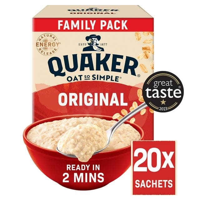 Quaker Oat So Simple 22 x 27g Original Big Pack Porridge Sachets - gallery image 1
