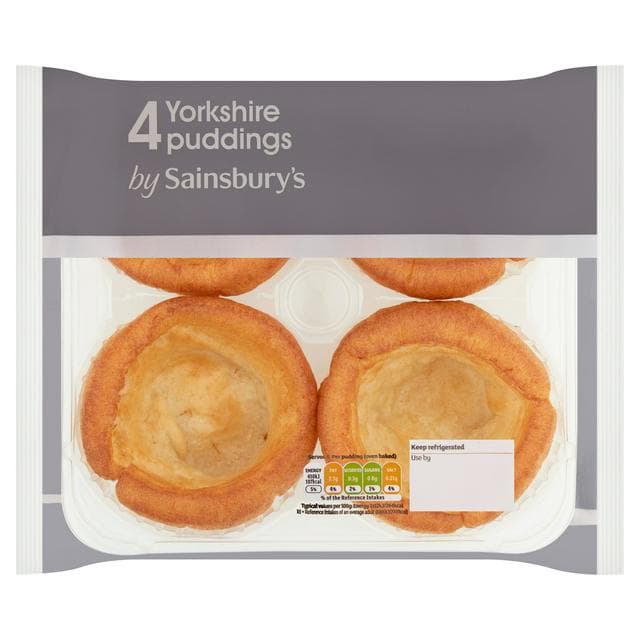 Sainsbury's Yorkshire Puddings x4 168g - gallery image 1