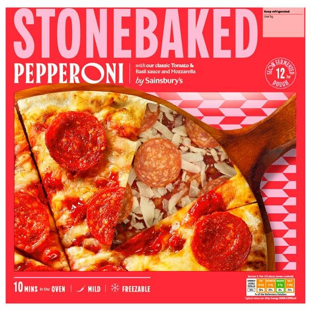 Sainsbury's Stonebaked Pepperoni Pizza 270g - gallery image 1