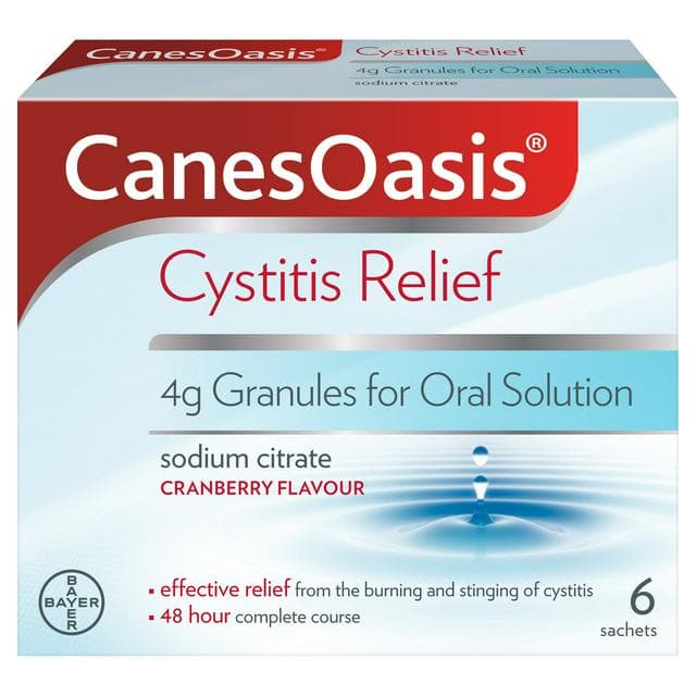 CanesOasis Cystitis Relief 4g Granules for Oral Solution Cranberry Flavour x6 - gallery image 1