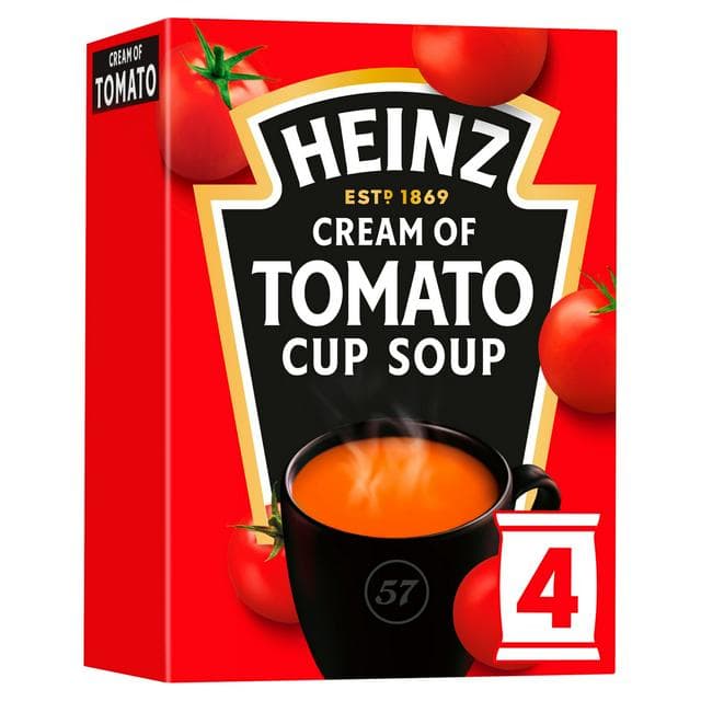Heinz Cream of Tomato Cup Packet Soup x4 88g - gallery image 1