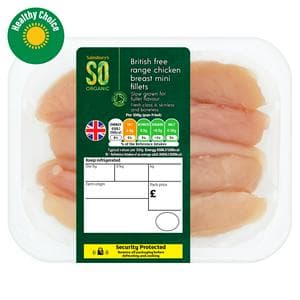 Sainsbury's (Approx. 240g) British Free Range Chicken Mini Fillets, SO Organic