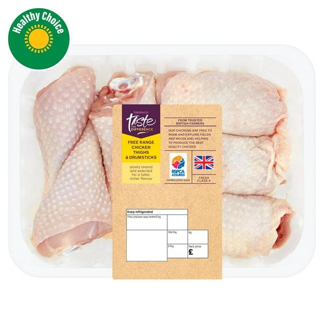 Sainsbury's (Approx. 590g) British Free Range Chicken Thigh & Drumsticks, Taste the Difference - gallery image 1