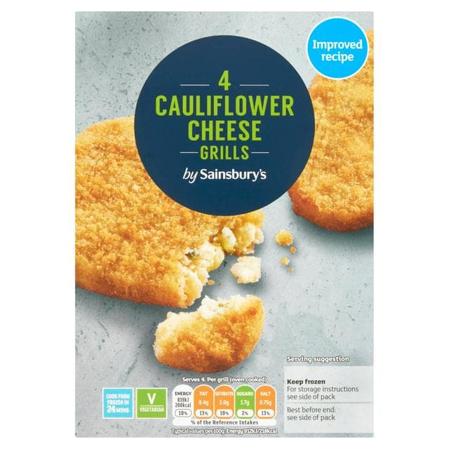 Sainsbury's Cauliflower Cheese Grills x4 397g - gallery image 1