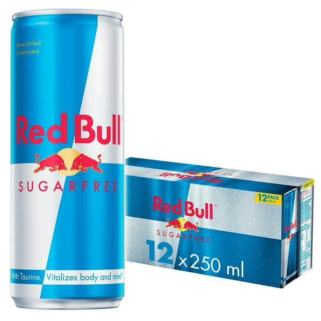 Red Bull Energy Drink Sugar Free 250ml x12 - gallery image 1