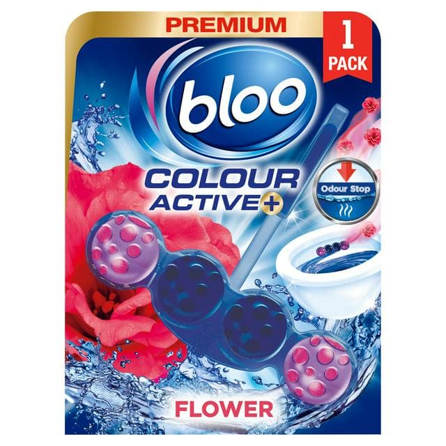 Bloo Colour Active Fresh Flowers Toilet Rim Block 50g - gallery image 1