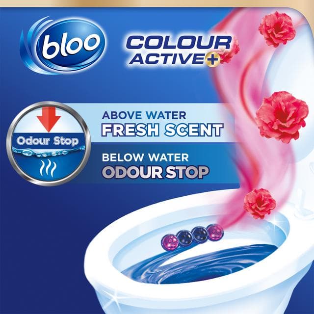 Bloo Colour Active Fresh Flowers Toilet Rim Block 50g - gallery image 3