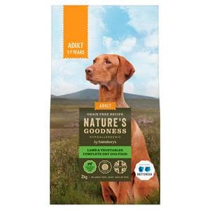 Sainsbury's Nature's Goodness 2kg Lamb & Vegetables Complete Dry 1-7 Years Adult Dog Food