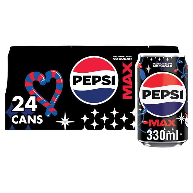 Pepsi Max No Sugar Cola Cans 24x330ml - gallery image 1