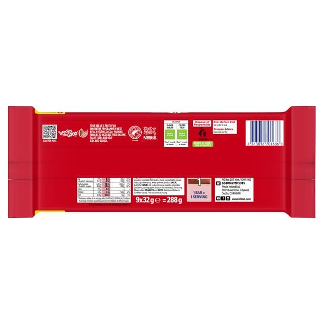 KitKat Chunky Milk Chocolate Bar Multipack x9 288g - gallery image 3