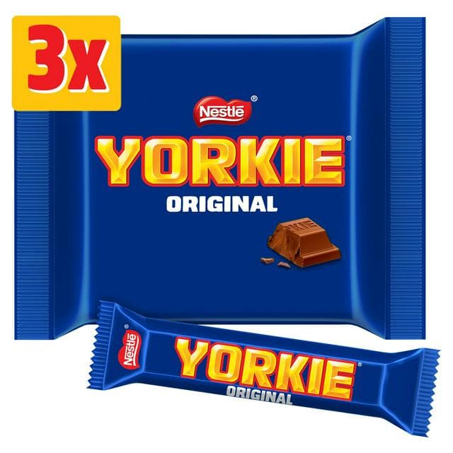 Yorkie Original Milk Chocolate Bar Multipack x3 46g - gallery image 1