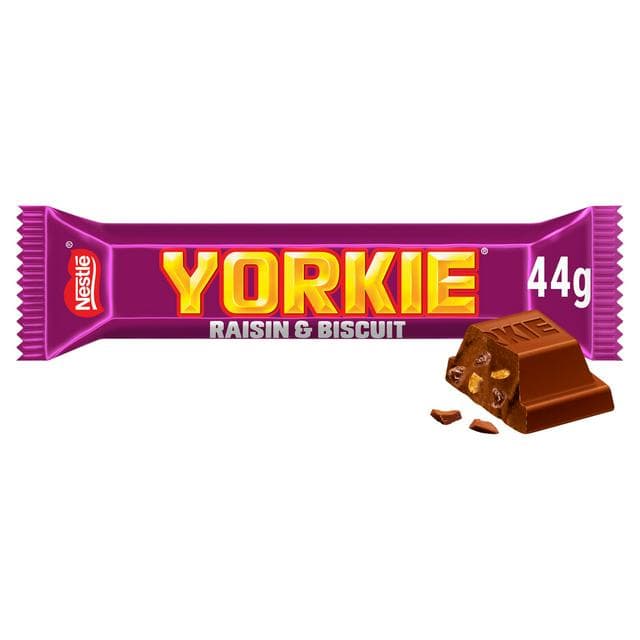 Yorkie Raisin & Biscuit Milk Chocolate Bar 44g - gallery image 1