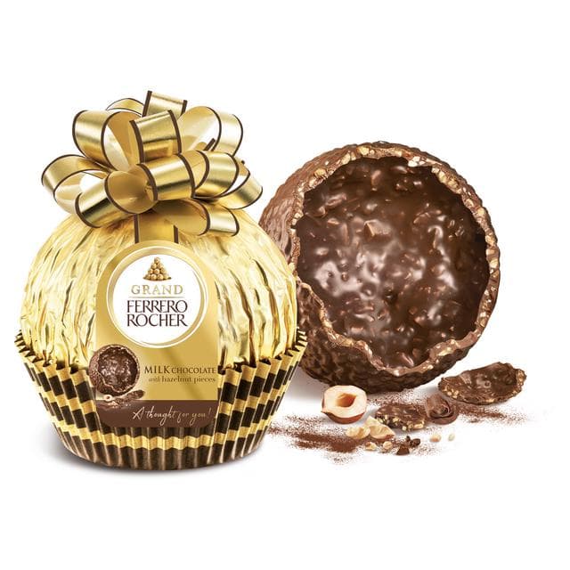 Ferrero Rocher Grand 125g Milk Chocolate with Hazelnut Pieces Box - gallery image 2