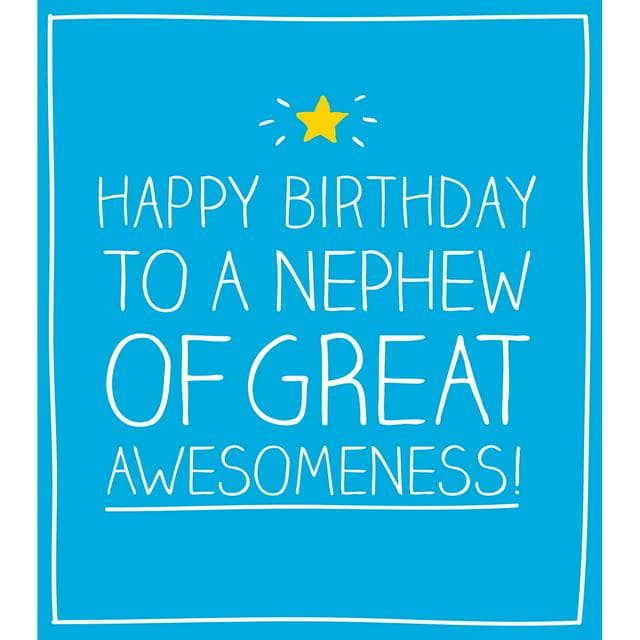 Pigment Productions Happy Birthday Nephew Card Blue Awesomeness Greeting Card - gallery image 1