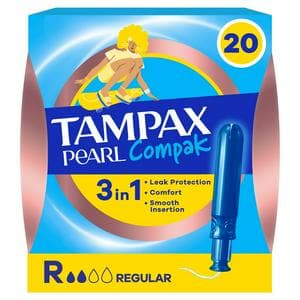 Tampax Compak Pearl 20 x Regular Tampons with Applicator