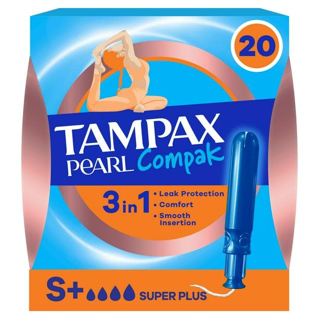 Tampax Compak Pearl 20 x Super Plus Tampons with Applicator - gallery image 1