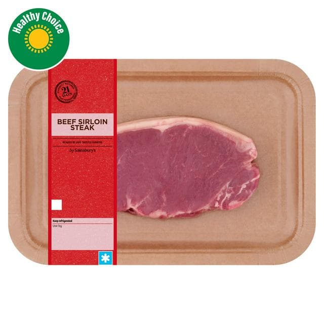 Sainsbury's British or Irish 21 Day Matured Sirloin Steak 225g - gallery image 1