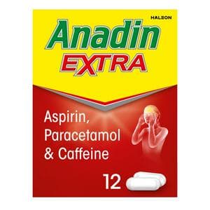 Anadin Extra Aspirin Paracetamol & Caffeine Caplets x12