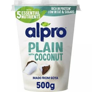 Alpro Plain Coconut Plant Based Soya Yoghurt Alternative 500g