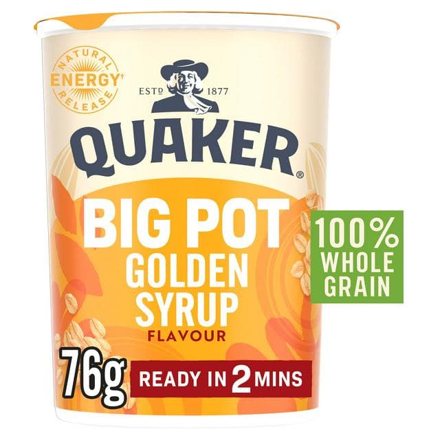 Quaker Golden Syrup Porridge Big Pot 76g - gallery image 1