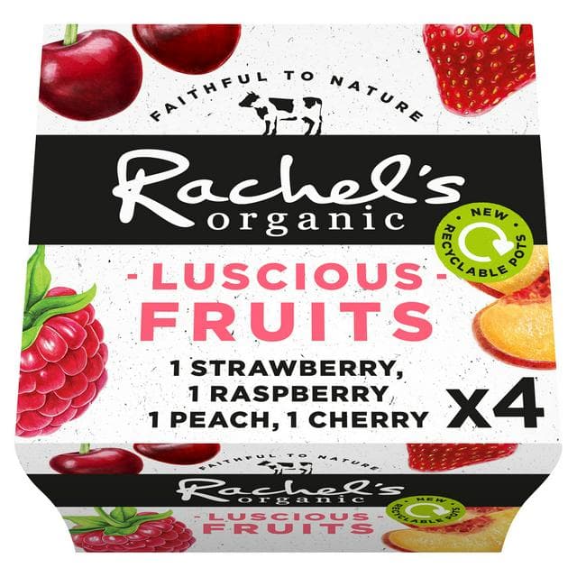 Rachel's Organic Luscious Fruit Multipack Yogurt 4 x 110g - gallery image 1