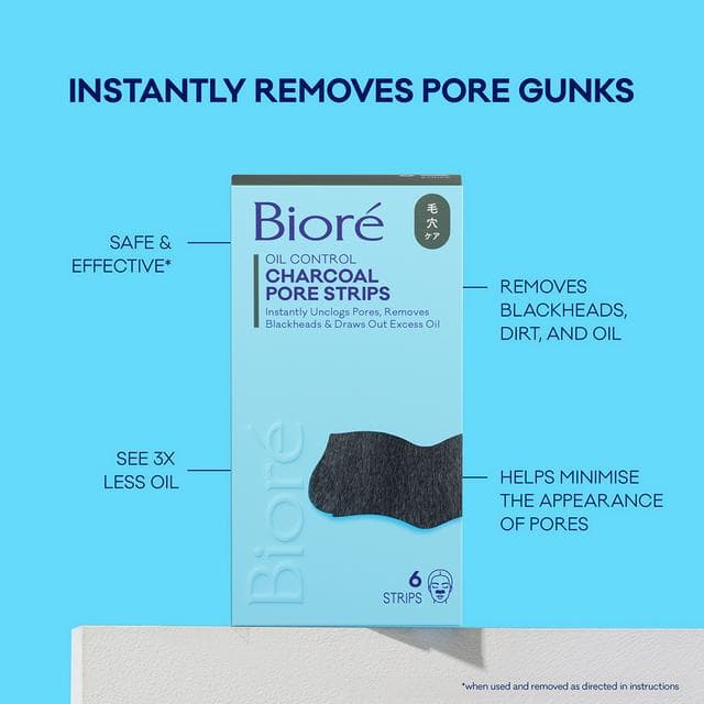 Biore Charcoal Deep Cleansing Pore Nose Strips x6 - gallery image 3