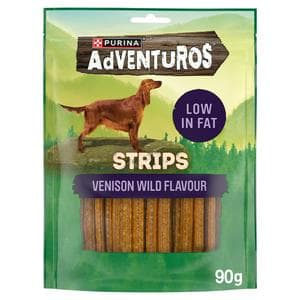 Adventuros Strips Venison Wild Flavour Dog Treats 90g