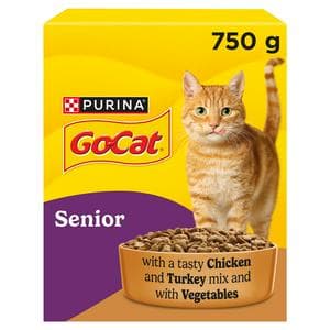 Go-Cat Chicken & Turkey Senior Dry Cat Food 750g