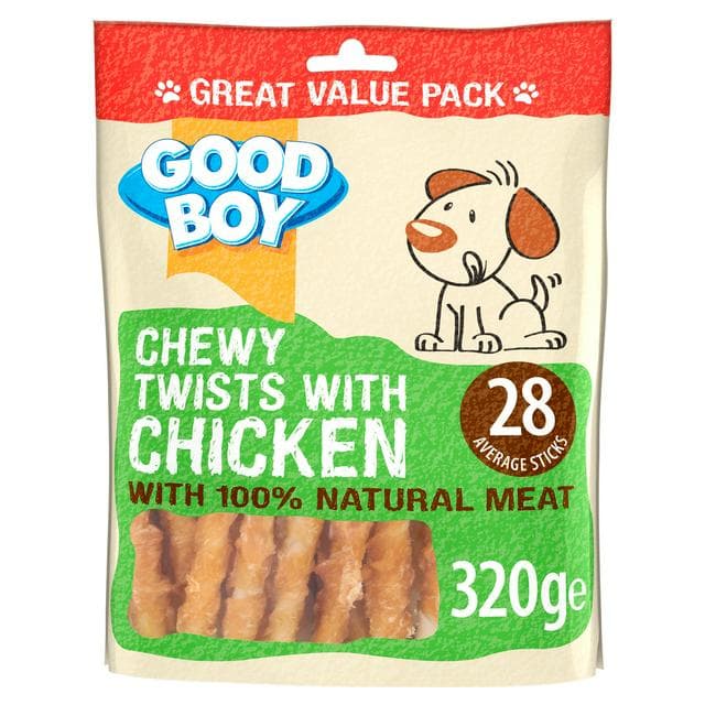 Good Boy Pawsley & Co Chewy Twists with Chicken Dog Treats 320g - gallery image 1