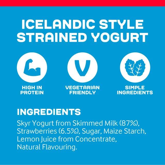 Arla Skyr Strawberry Icelandic Style Yogurt 450g - gallery image 6