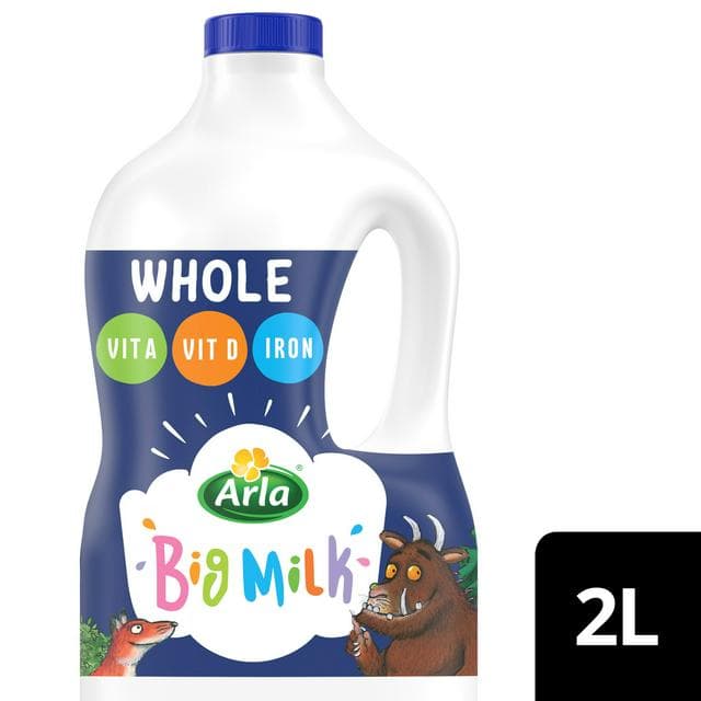 Arla Big Milk Fresh Whole Vitamin Enriched for Kids 1+ 2L - gallery image 1