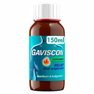 Gaviscon Liquid Heartburn & Indigestion Relief Peppermint Flavour 150ml