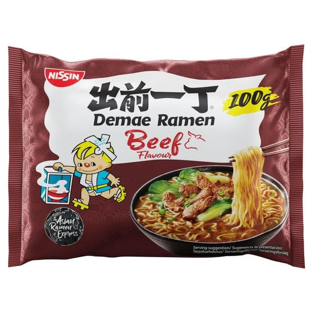 Nissin Demae Ramen Japanese Noodlesoup Beef Flavour 100g - gallery image 1