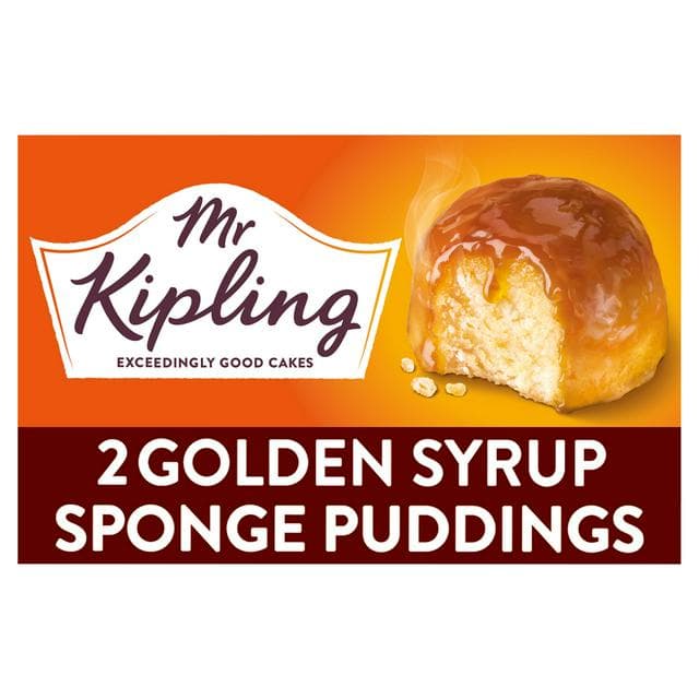 Mr Kipling 2 x 95g Golden Syrup Sponge Pudding Cake Dessert Pots - gallery image 1